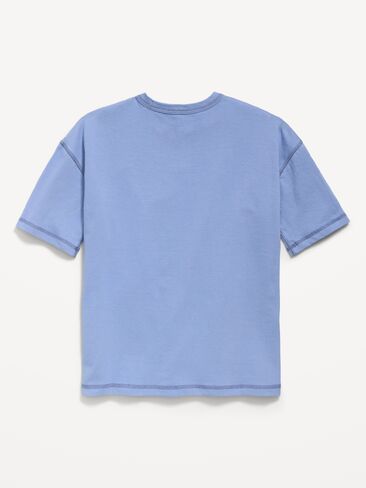 Old Navy Oversized Short-Sleeve Graphic T-Shirt for Boys - Kyanite in Saudi Arabia