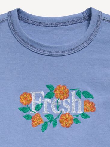 Old Navy Oversized Short-Sleeve Graphic T-Shirt for Boys - Kyanite in Saudi Arabia
