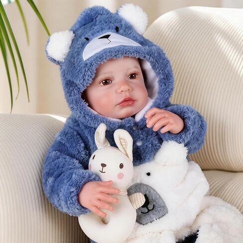 BABESIDE Lifelike Reborn Baby Dolls Boy - دمية أطفال واقعية من الفينيل الناعم مقاس 20 بوصة مع جسم قابل لاتخاذ الوضعيات، دمى أطفال حقيقية مع ملحقات مثالية للعناق ووقت اللعب وتقديم الهدايا in Saudi Arabia