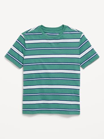 Old Navy Short-Sleeve Striped T-Shirt for Boys - Green Stripe in Saudi Arabia