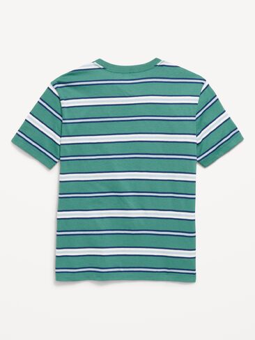 Old Navy Short-Sleeve Striped T-Shirt for Boys - Green Stripe in Saudi Arabia