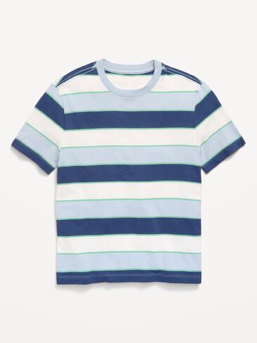 Old Navy Short-Sleeve Striped T-Shirt for Boys - CHAMBRAY/BLUE STRIPE in Kuwait