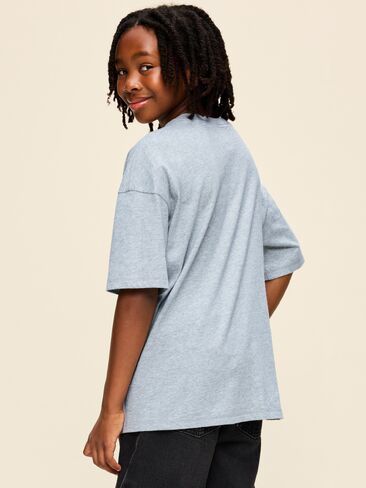 Old Navy Old Navy x Marvel Spider-Man Oversized Graphic T-Shirt for Boys - Heather Gray in Saudi Arabia