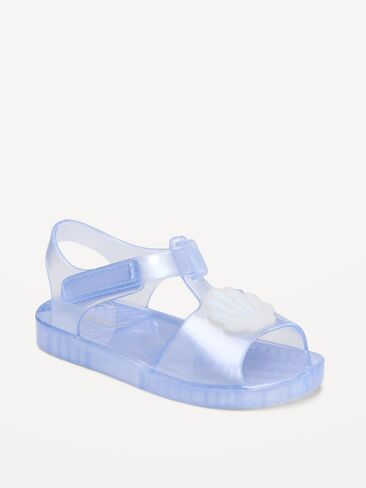 Old Navy Jelly T-Strap Sandals for Toddler Girls - Shell in Saudi Arabia