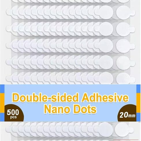 300Pcs Double Sided Adhesive Sticky Dots, Glue Clear Dots, Removable Mounting Putty Stick Tack Poster Putty, Adhesive Dots for Acoustic Soundproofing Foam Panels, Wall Hanging, Decoration in Saudi Arabia