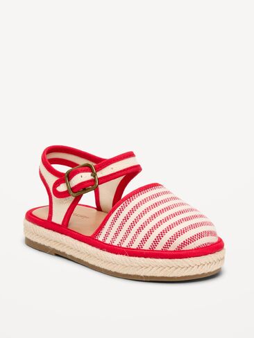 صندل إسبادريل من Old Navy للفتيات الصغيرات - خطوط حمراء in Saudi Arabia