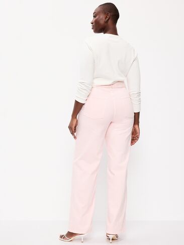 Old Navy Extra High-Waisted Wide-Leg Jeans - Strawberry Ice Cream in Saudi Arabia