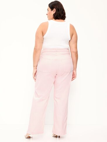 Old Navy Extra High-Waisted Wide-Leg Jeans - Strawberry Ice Cream in Saudi Arabia