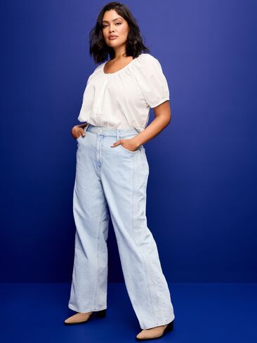 Old Navy Extra High-Waisted Embroidered Wide-Leg Jeans - FELIPPA in Saudi Arabia