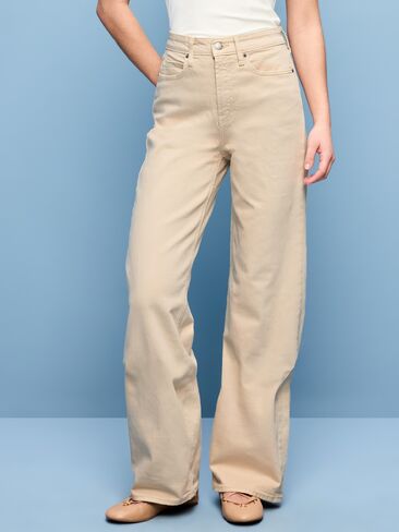 Old Navy Extra High-Waisted Wide-Leg Jeans - Wish Bone in Saudi Arabia