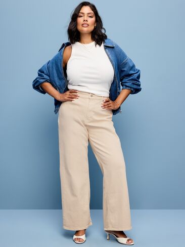 Old Navy Extra High-Waisted Wide-Leg Jeans - Wish Bone in Saudi Arabia