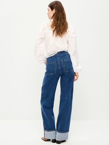 Old Navy Extra High-Waisted Cuffed Wide-Leg Jeans - Marisol in Saudi Arabia