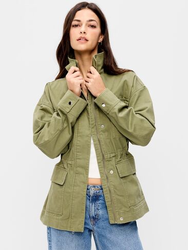 Old Navy Cinched-Waist Utility Jacket - Dried Grasses in Saudi Arabia