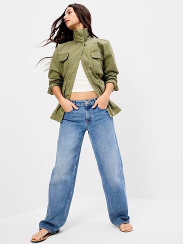 Old Navy Cinched-Waist Utility Jacket - Dried Grasses in Saudi Arabia