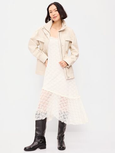 Old Navy Cinched-Waist Utility Jacket - Wish Bone in Saudi Arabia