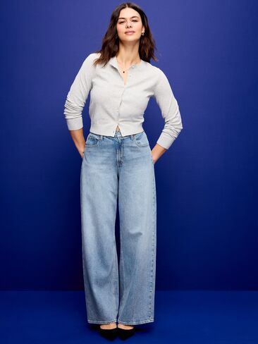 بنطال جينز Old Navy واسع الخصر وفضفاض وواسع - زهراء in Saudi Arabia