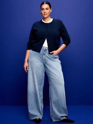 بنطال جينز Old Navy واسع الخصر وفضفاض وواسع - زهراء in Saudi Arabia