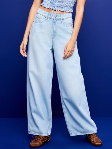 Old Navy High-Waisted Baggy Wide-Leg Jeans - Basil in Saudi Arabia