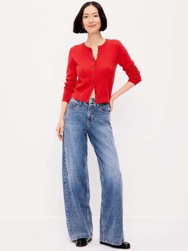 Old Navy High-Waisted Baggy Wide-Leg Stretch Jeans - Larkspur in Saudi Arabia