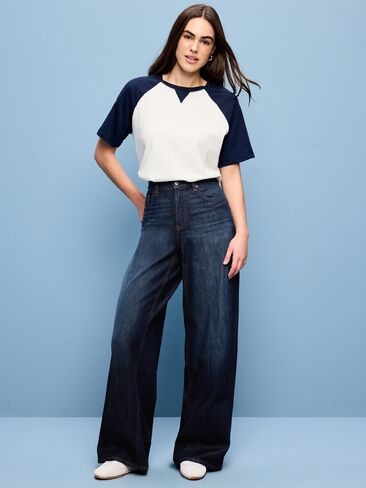 Old Navy High-Waisted Baggy Wide-Leg Stretch Jeans - Aubrieta in Saudi Arabia