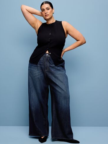 Old Navy High-Waisted Baggy Wide-Leg Stretch Jeans - Aubrieta in Saudi Arabia