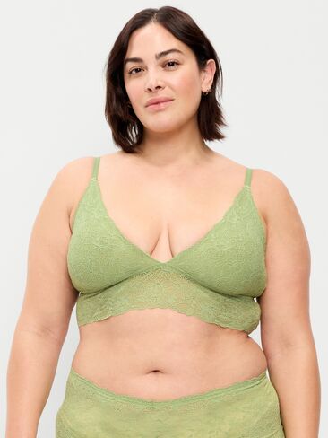 Old Navy Lace Longline Bralette - DANDELION LEAF in Saudi Arabia