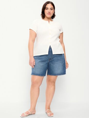 شورت جينز Wow Jean عالي الخصر من Old Navy -- درزة داخلية 7 بوصة - New Moon in Saudi Arabia