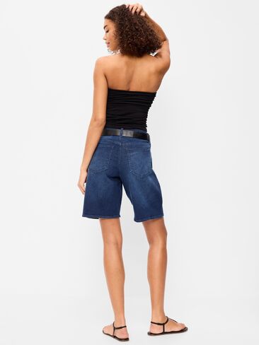 Old Navy High-Waisted Wow Bermuda Jean Shorts -- 9-inch inseam - River in Saudi Arabia