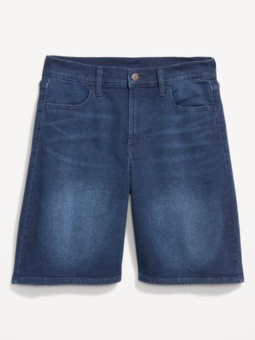 Old Navy High-Waisted Wow Bermuda Jean Shorts -- 9-inch inseam - River in Saudi Arabia