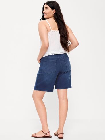 Old Navy High-Waisted Wow Bermuda Jean Shorts -- 9-inch inseam - River in Saudi Arabia