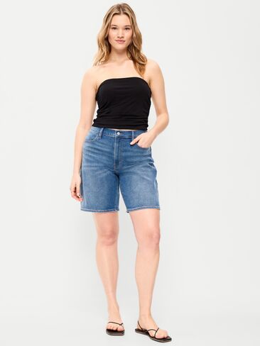 شورت جينز Wow Jean عالي الخصر من Old Navy - درزة داخلية 9 بوصة - New Moon in Saudi Arabia