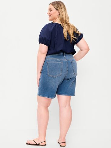 شورت جينز Wow Jean عالي الخصر من Old Navy - درزة داخلية 9 بوصة - New Moon in Saudi Arabia