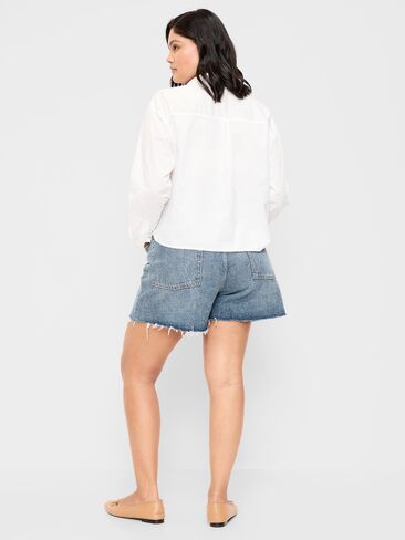 شورت فضفاض عالي الخصر من Old Navy - درزة داخلية 5 بوصة - تيدي in Saudi Arabia