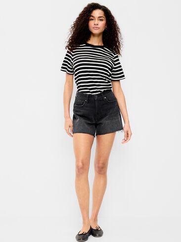 Old Navy High-Waisted OG Jean Shorts -- 4-inch inseam - Panther in Saudi Arabia