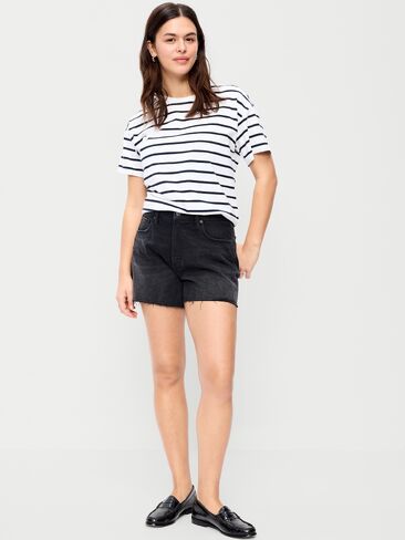 Old Navy High-Waisted OG Jean Shorts -- 4-inch inseam - Panther in Saudi Arabia