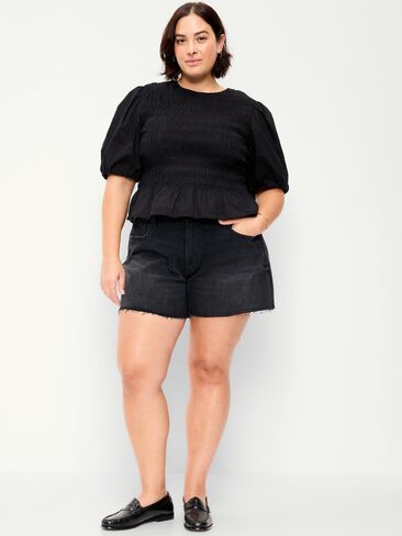 Old Navy High-Waisted OG Jean Shorts -- 4-inch inseam - Panther in Saudi Arabia