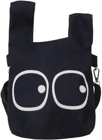 Canvas Shoulder & Crossbody Bag – Cute Eye Design Handheld Wristlet, Adjustable Strap, Soft Fabric Casual Tote for Women in Saudi Arabia