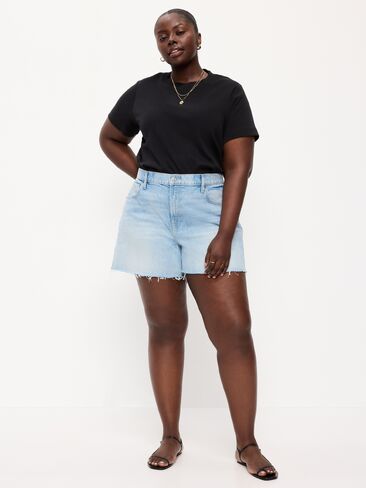 Old Navy Curvy High-Waisted Baggy Jean Cut-Off Shorts -- 5-inch inseam - AERIELL in Saudi Arabia