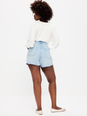 Old Navy Curvy High-Waisted Baggy Jean Cut-Off Shorts -- 5-inch inseam - AERIELL in Saudi Arabia