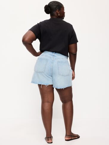Old Navy Curvy High-Waisted Baggy Jean Cut-Off Shorts -- 5-inch inseam - AERIELL in Saudi Arabia