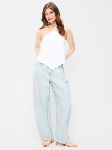 بنطال جينز Old Navy عالي الخصر وواسع الساق - Tia in Saudi Arabia