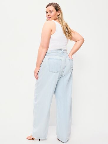 بنطال جينز Old Navy عالي الخصر وواسع الساق - Tia in Saudi Arabia
