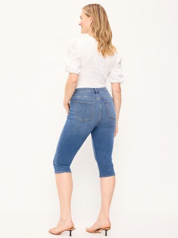 Old Navy High-Waisted Wow Capri Jeans - Medium Blue Wash in Saudi Arabia