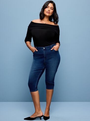Old Navy High-Waisted Wow Capri Jeans - Dark Wash in Saudi Arabia