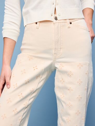 Old Navy High-Waisted OG Loose Jeans - Ecru in Saudi Arabia