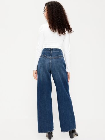 بنطال جينز Old Navy واسع الخصر عالي الخصر - Florecita in Saudi Arabia