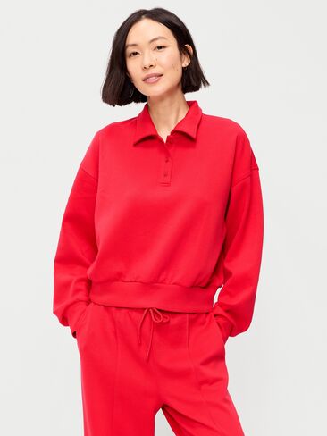 Old Navy Dynamic Fleece Pique Polo - Amaryllis in Saudi Arabia
