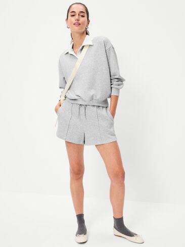 قميص بولو Old Navy Dynamic Fleece Pique - رمادي منقط متوسط in Saudi Arabia