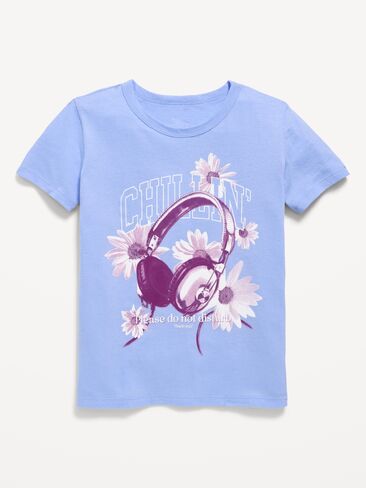 Old Navy Short-Sleeve Graphic T-Shirt for Girls - Flax Flower in Saudi Arabia