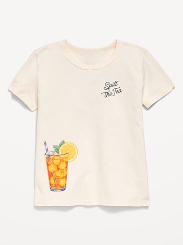 Old Navy Short-Sleeve Graphic T-Shirt for Girls - Creme De La Creme in Saudi Arabia